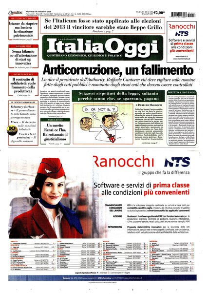 Italia oggi : quotidiano di economia finanza e politica